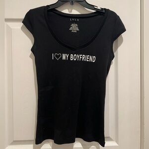 I Love my Boyfriend Women’s V-Neck Shirt
